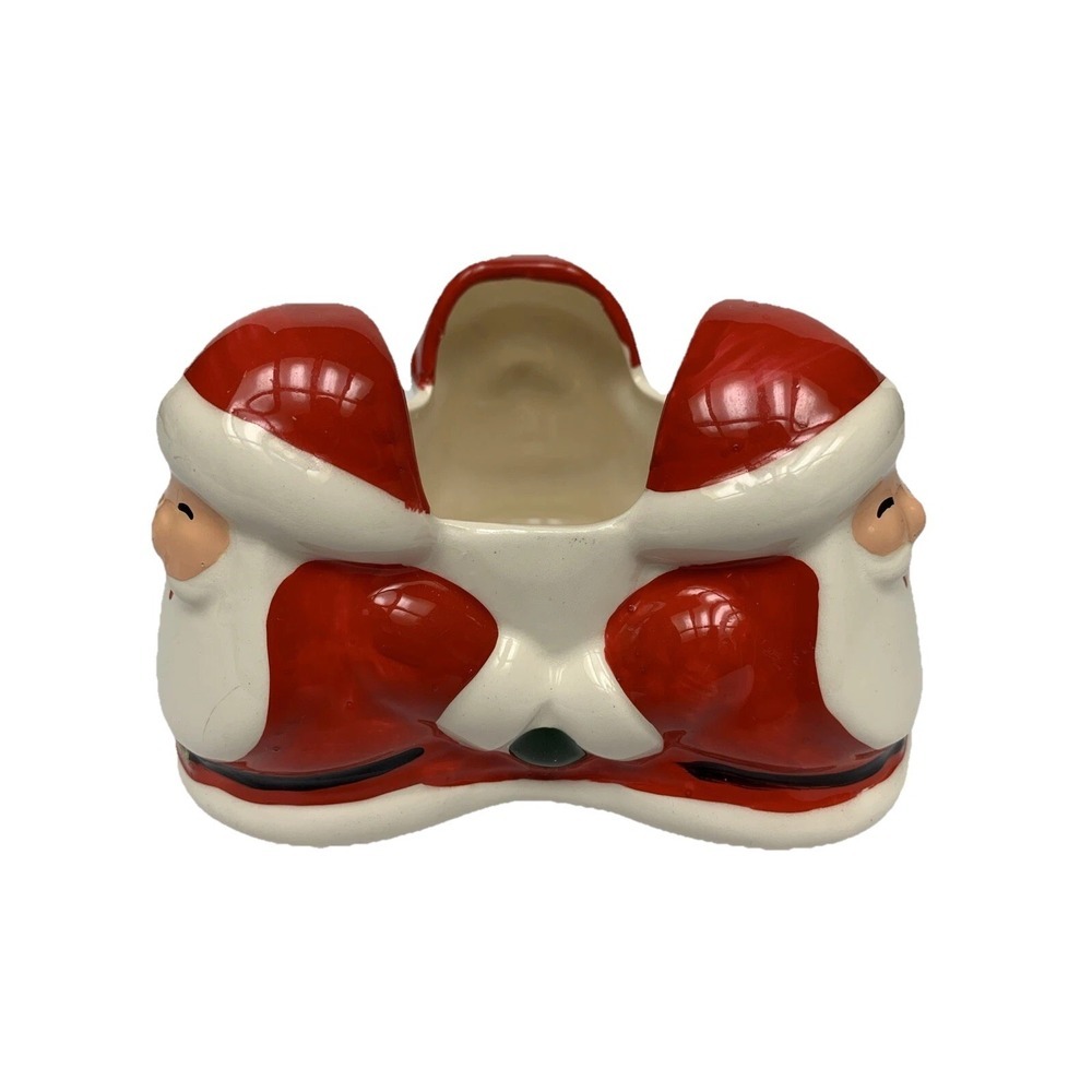 Ardco Santa Planter‎ Candy Dish Unisex OS Red Ceramic Vintage Christmas Decor